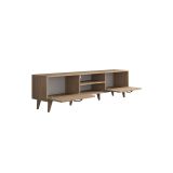 Mueble de TV en Roble con 2 Cajones y Estantes