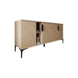 Buffet en Melamina Color Roble, Diseño Moderno y Duradero