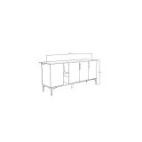 Buffet en Melamina Gris Oscuro y Roble, Diseño Moderno