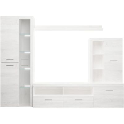 Mueble de Salón Moderno con Leds,Acabado en Andersen Pino