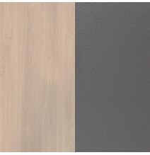 Estantería con Escritorio, Mesa de Ordenador, Acabado en Cambrian y Grafito, Medidas: 119,6 cm (Largo) x 139,6 cm (Alto) x 34