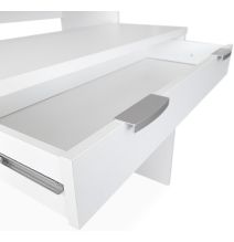 Mesa Escritorio Extensible, Consola Extensible,Color Blanco, Medidas: 90 cm (Largo) x 33-63,4 cm (Ancho) x 87,5 cm (Alto)