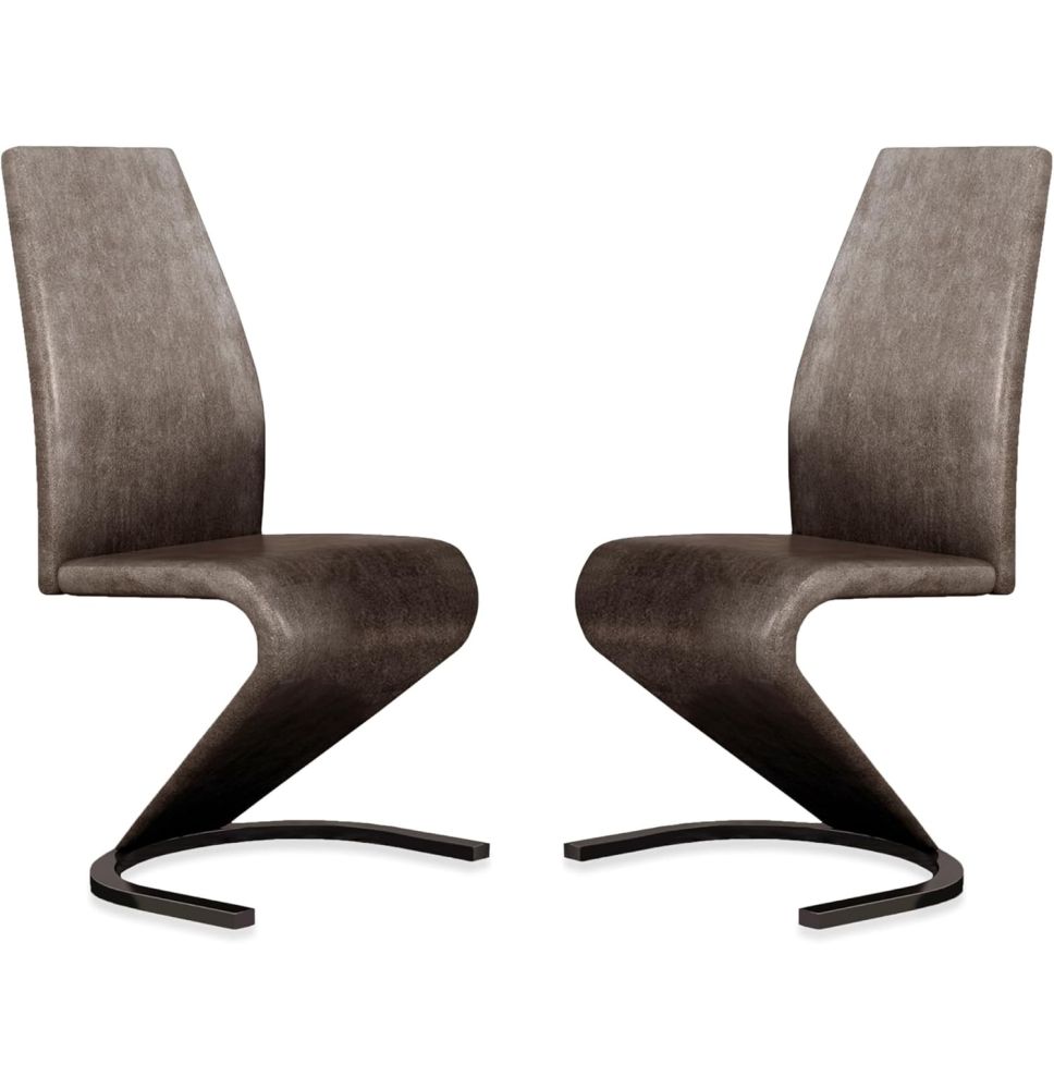 Pack de 2 Sillas de Comedor, Salón o Cocina – Tapizadas en Tela Jarama Color Marengo, Medidas: 45 cm x 64 cm x 100 cm