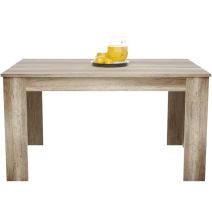 Mesa de Comedor Extensible, Mesa Salón, Robusta, Color Cañón, 138-198 cm (Largo) x 88 cm (Ancho) x 76 cm (Alto)