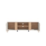 Mueble Mesa TV en Melamina Color Cashmere y Roble Artisan