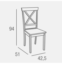 Pack de 2 Sillas de Madera Lacada en Blanco Mate, Diseño Moderno y Elegante, Medidas 42,5x53,94 cm