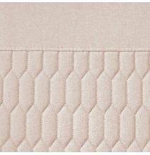 Pack de 4 Sillas de Madera con Relleno de Espuma, Tapizadas en Tela Beige, Patas Metálicas Negras, Medidas 44x60x99 cm