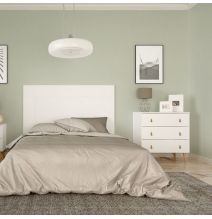 Cómoda con 3 Cajones, para Dormitorio, Acabado en Color Blanco, Medidas: 80 cm (Ancho) x 83,5 cm (Alto) x 48 cm (Fondo)
