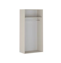 Meyvaser Armario ropero para dormitorio con 2 puertas correderas Color Beige 200x100x50 Cm